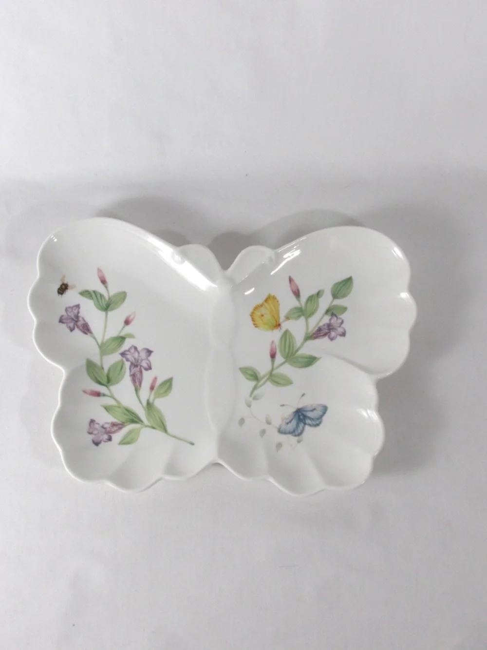 Lenox Fine Porcelain Butterfly Meadow Hors D'oeuvre Appetizer Dish Plate w/ Box